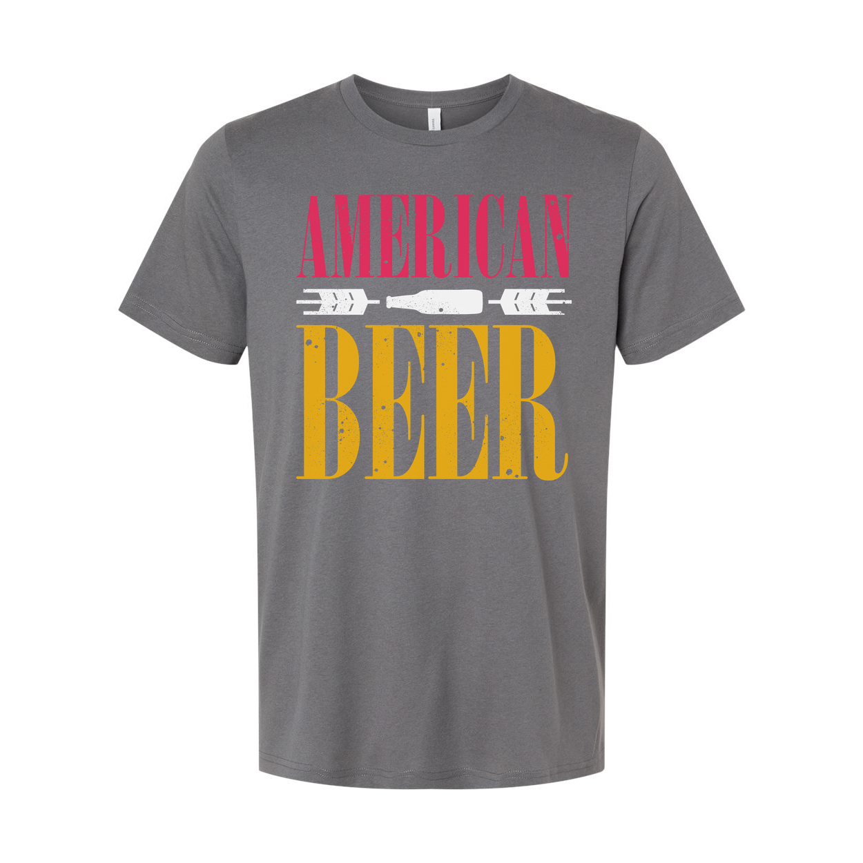 American Beer Graphic Unisex T Shirt With Vintage Distressed Print For Men And Women