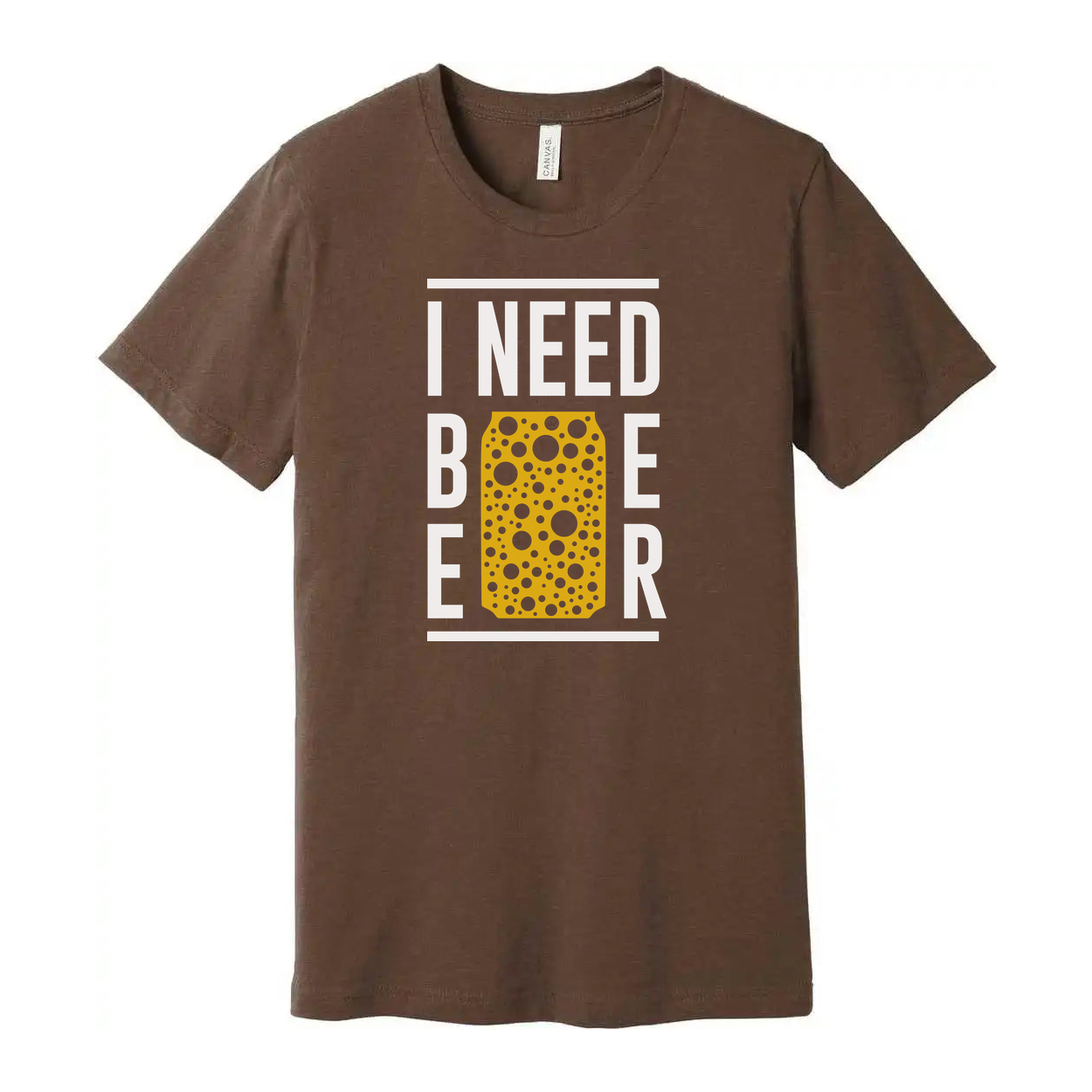 Unisex Beer Can Graphic Tee With Bubbles Design For Craft Beer Enthusiasts And Casual Wear