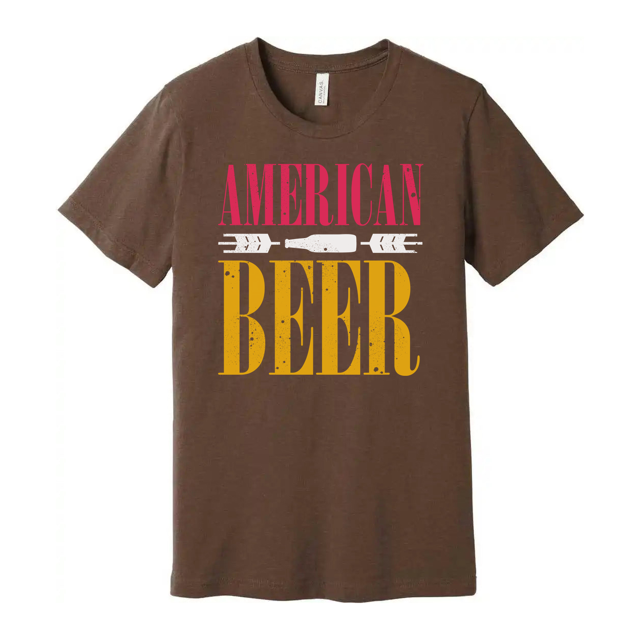 American Beer Graphic Unisex T Shirt With Vintage Distressed Print For Men And Women