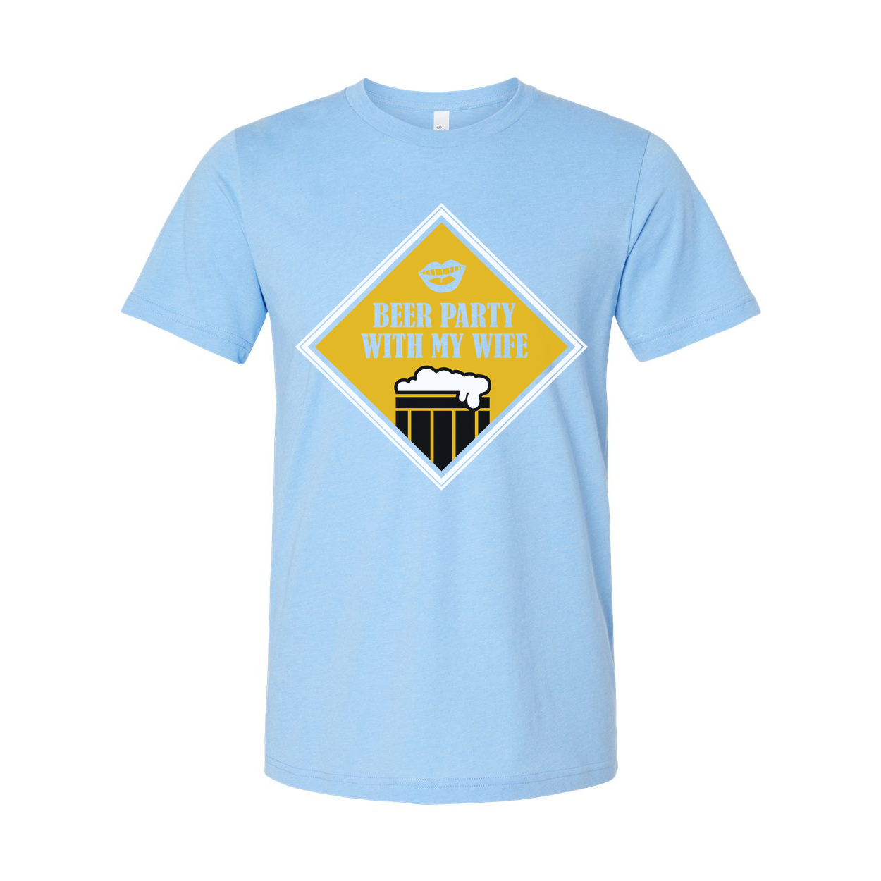 Beer Party With My Wife Graphic T Shirt Unisex Short Sleeve Casual Wear For Men And Women