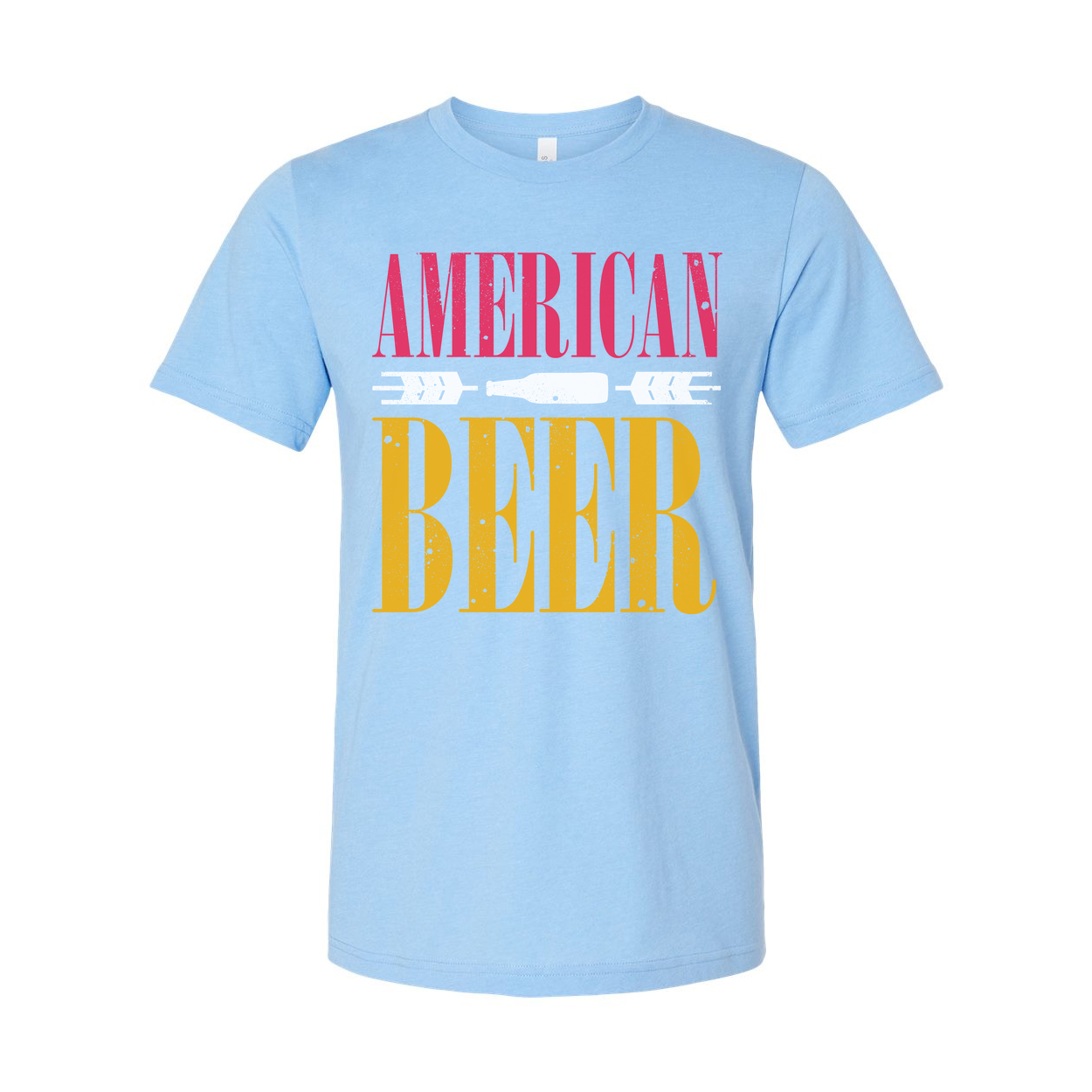 American Beer Graphic Unisex T Shirt With Vintage Distressed Print For Men And Women