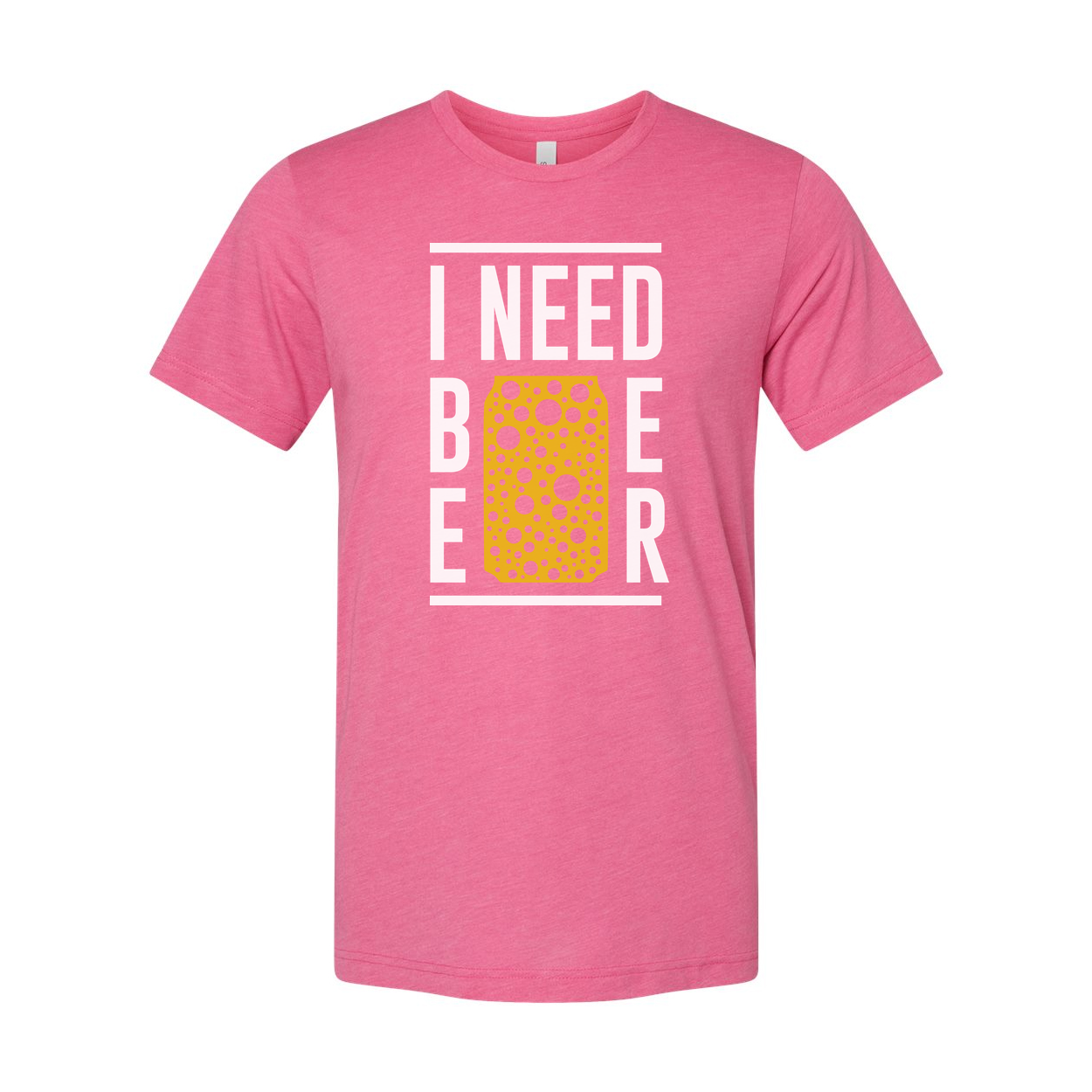 Unisex Beer Can Graphic Tee With Bubbles Design For Craft Beer Enthusiasts And Casual Wear