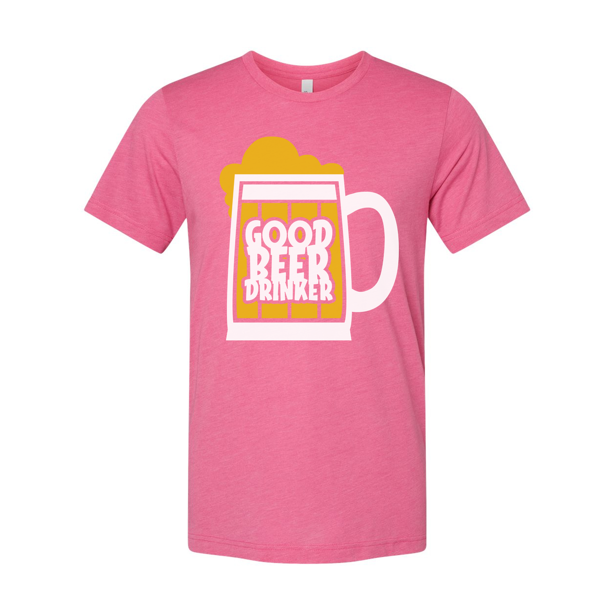 Unisex Beer Mug Graphic Tee Featuring Bold Good Beer Drinker Text And Foamy Top Accent