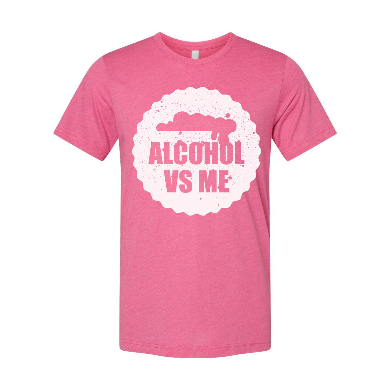 Alcohol Vs Me Graphic Tee Unisex Short Sleeve Shirt For Everyday Casual Wear And Lounge