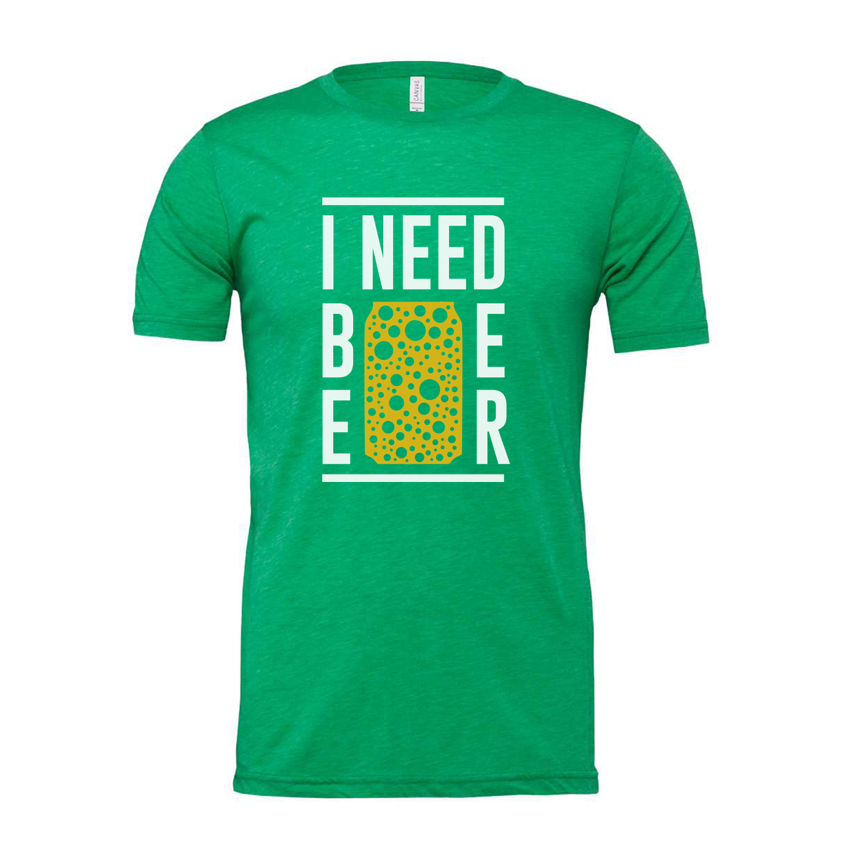 Unisex Beer Can Graphic Tee With Bubbles Design For Craft Beer Enthusiasts And Casual Wear