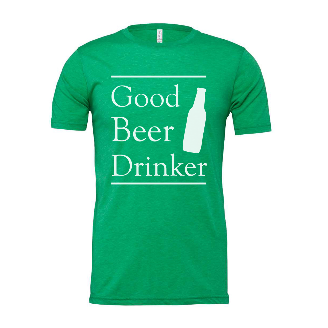 Good Beer Drinker Unisex Short Sleeve T Shirt With Bottle Illustration And Bold Typography