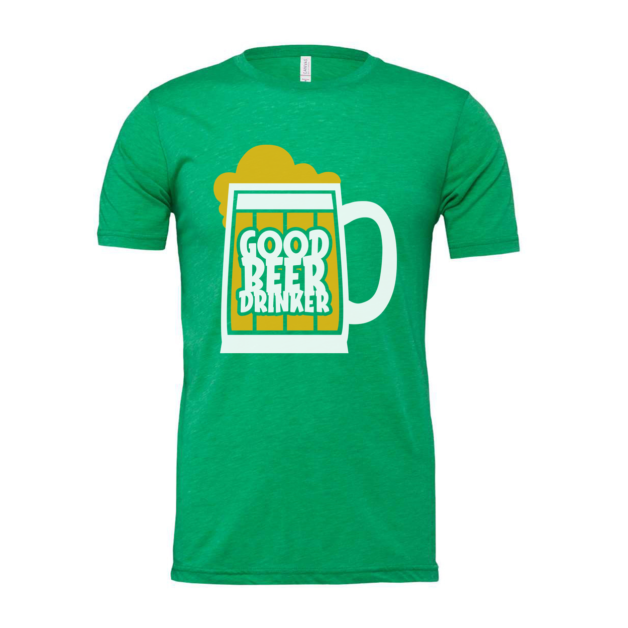 Unisex Beer Mug Graphic Tee Featuring Bold Good Beer Drinker Text And Foamy Top Accent