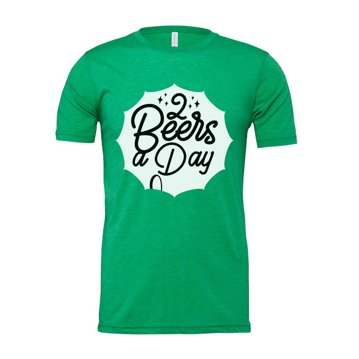 Two Beers a Day Graphic Unisex Short Sleeve T Shirt for Men and Women Casual Wear All Day
