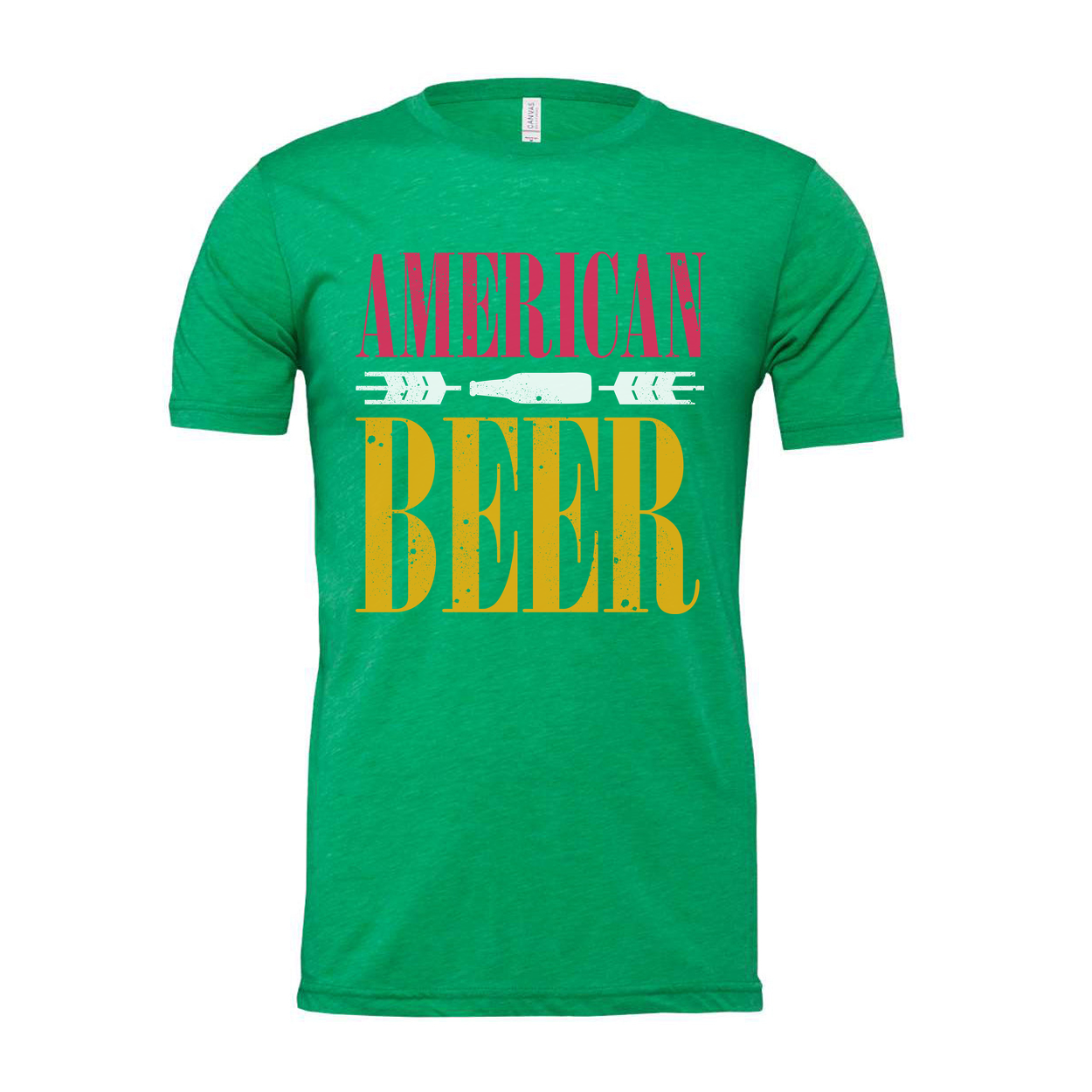 American Beer Graphic Unisex T Shirt With Vintage Distressed Print For Men And Women