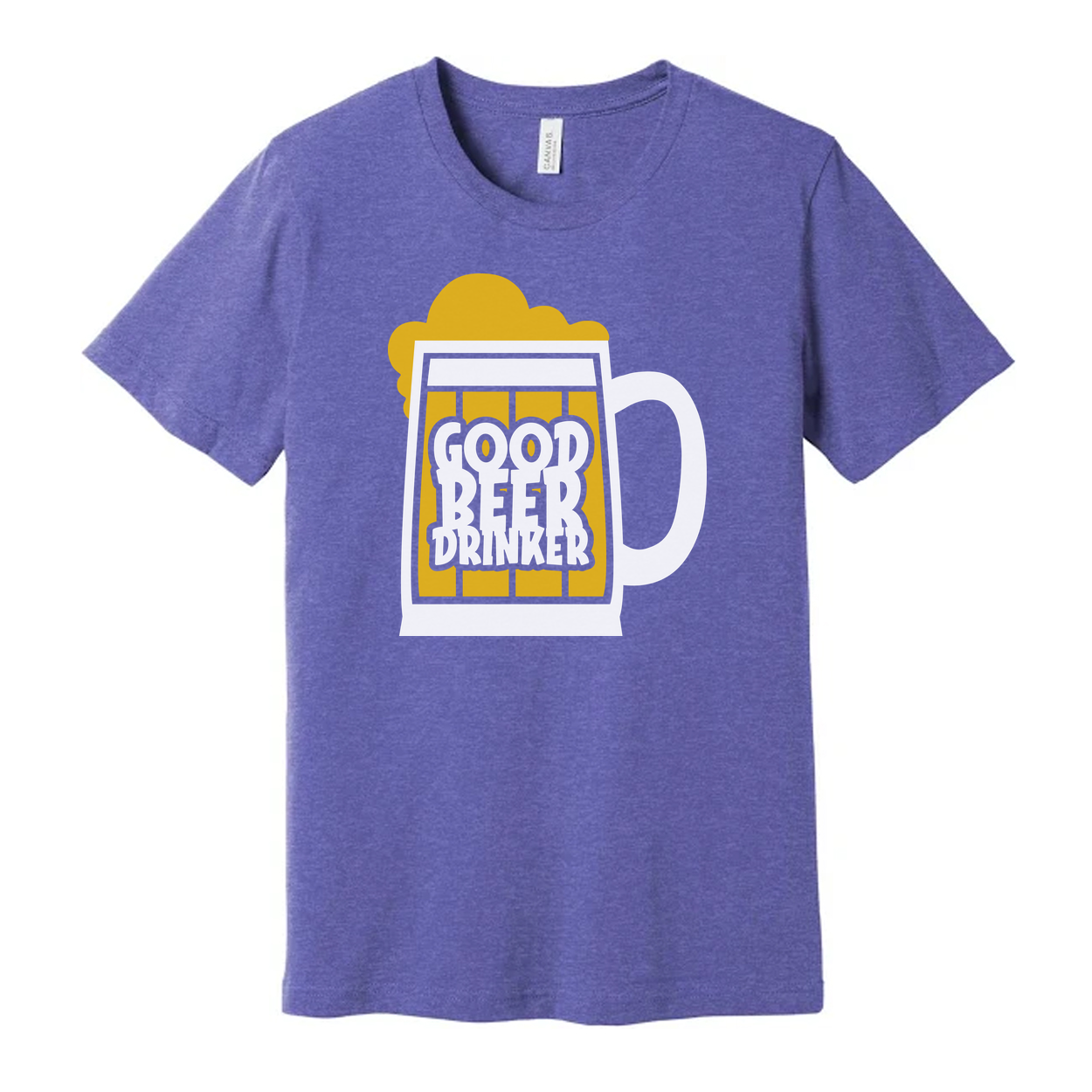 Unisex Beer Mug Graphic Tee Featuring Bold Good Beer Drinker Text And Foamy Top Accent