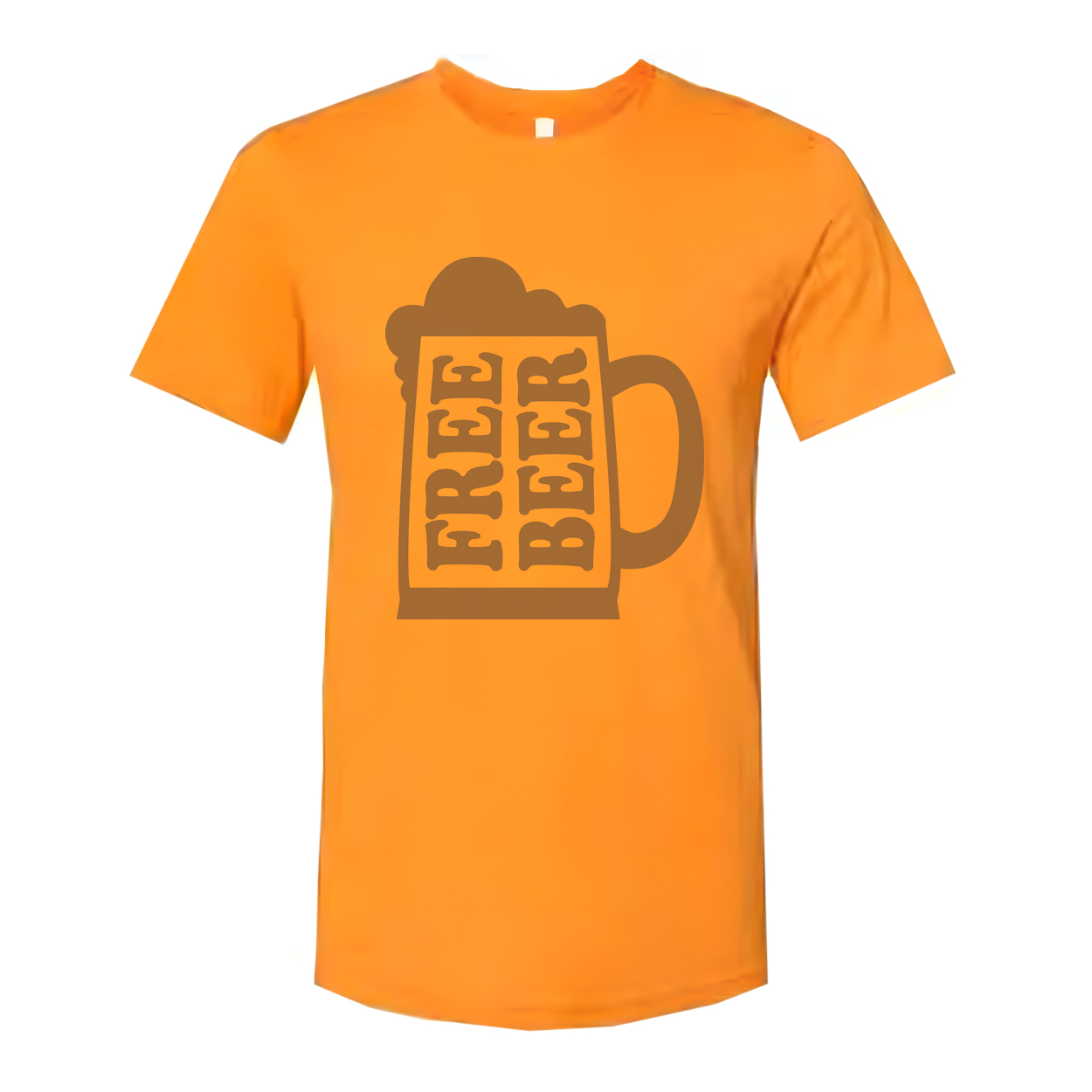 Unisex Beer Mug Graphic T Shirt With Foam Design And Repeating Beer Text Blocks