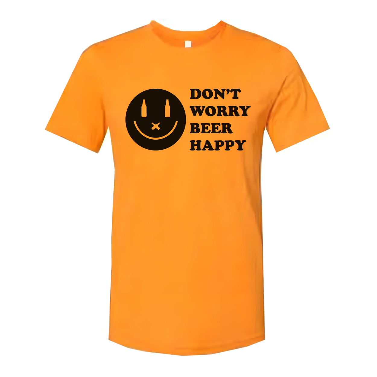 Don't Worry Beer Happy Graphic Tee For Unisex Wear Comfortable Short Sleeve Shirt