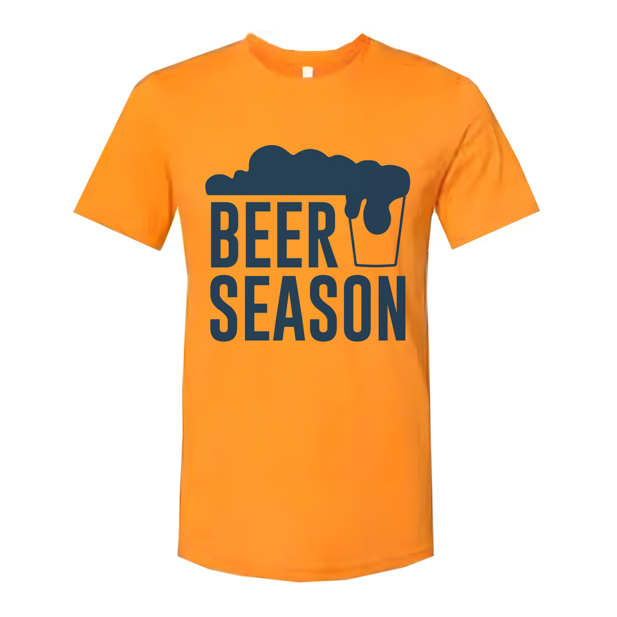 Beer Season Graphic Unisex Short Sleeve Tee With Foam Over Beer Glass Logo For Beer Lovers