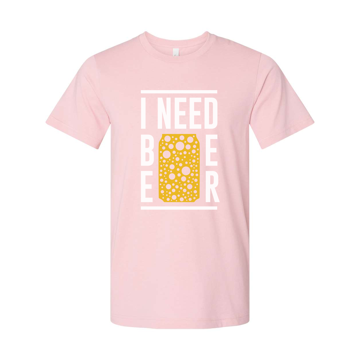 Unisex Beer Can Graphic Tee With Bubbles Design For Craft Beer Enthusiasts And Casual Wear