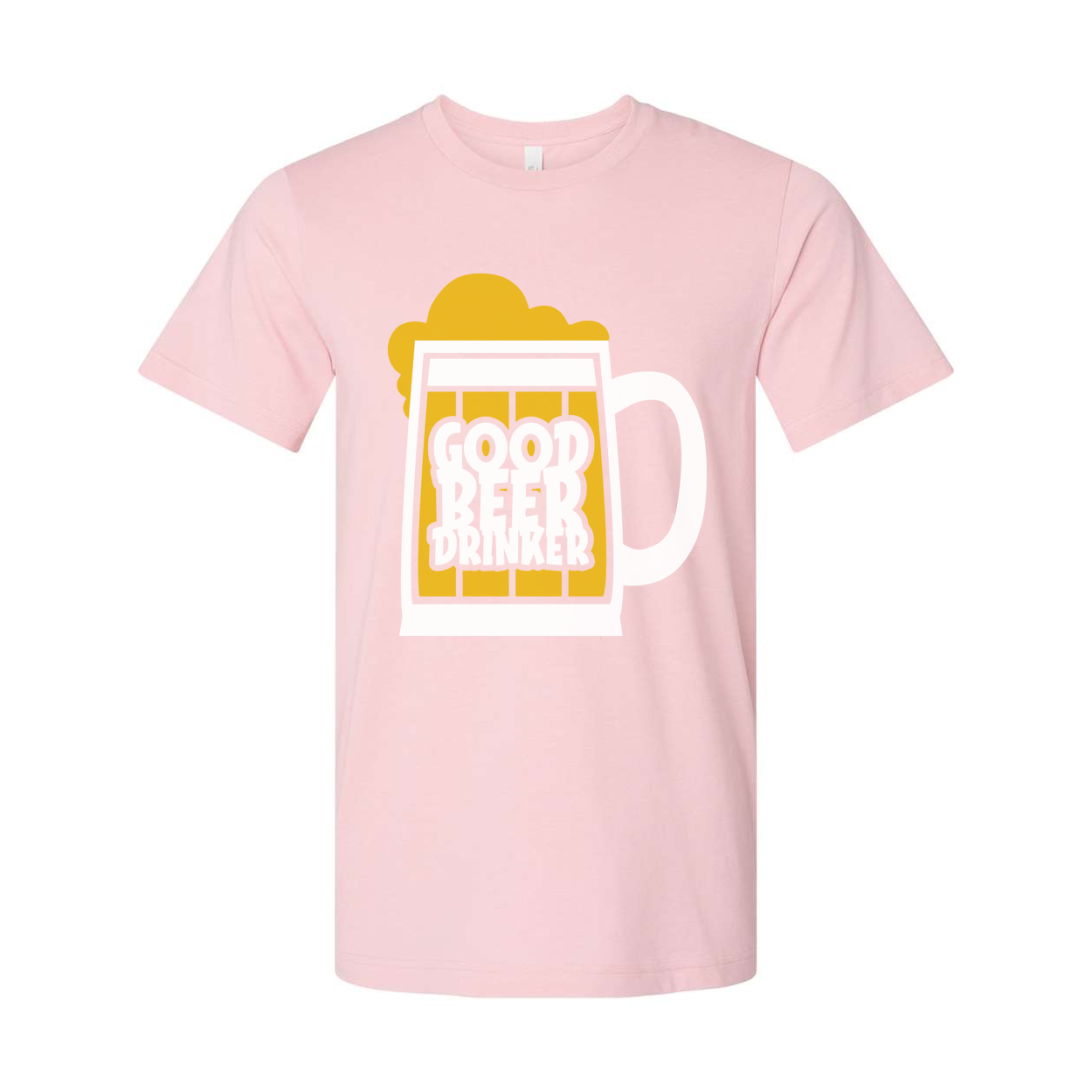 Unisex Beer Mug Graphic Tee Featuring Bold Good Beer Drinker Text And Foamy Top Accent