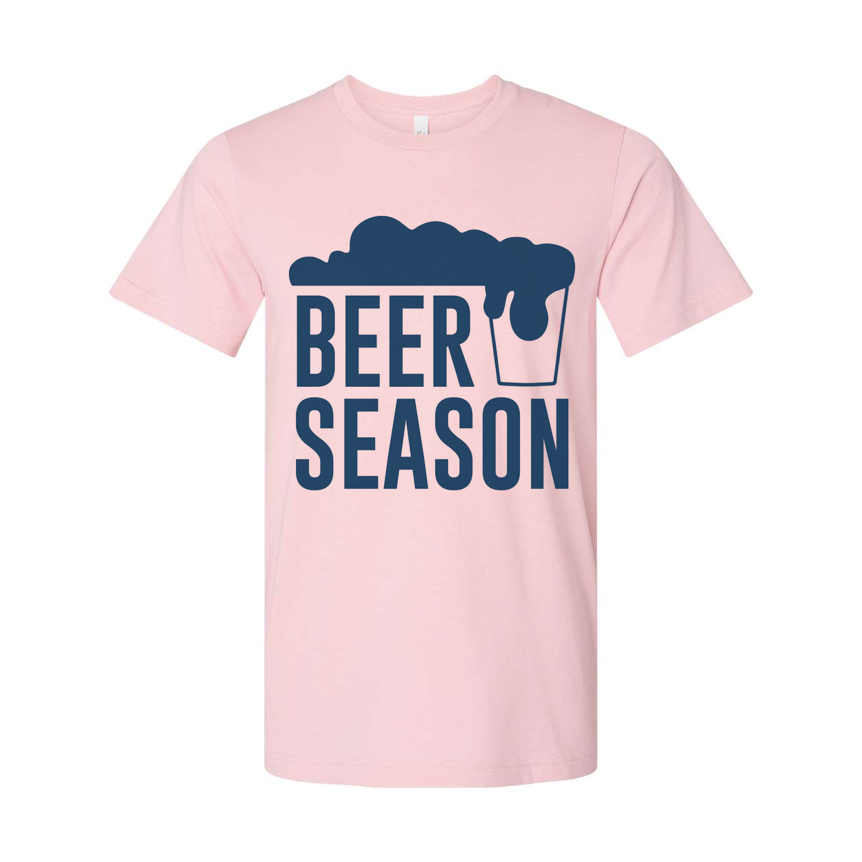 Beer Season Graphic Unisex Short Sleeve Tee With Foam Over Beer Glass Logo For Beer Lovers
