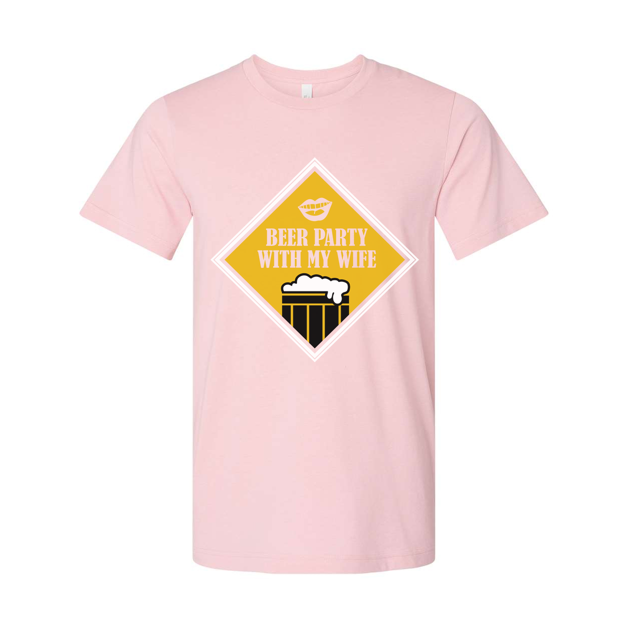 Beer Party With My Wife Graphic T Shirt Unisex Short Sleeve Casual Wear For Men And Women