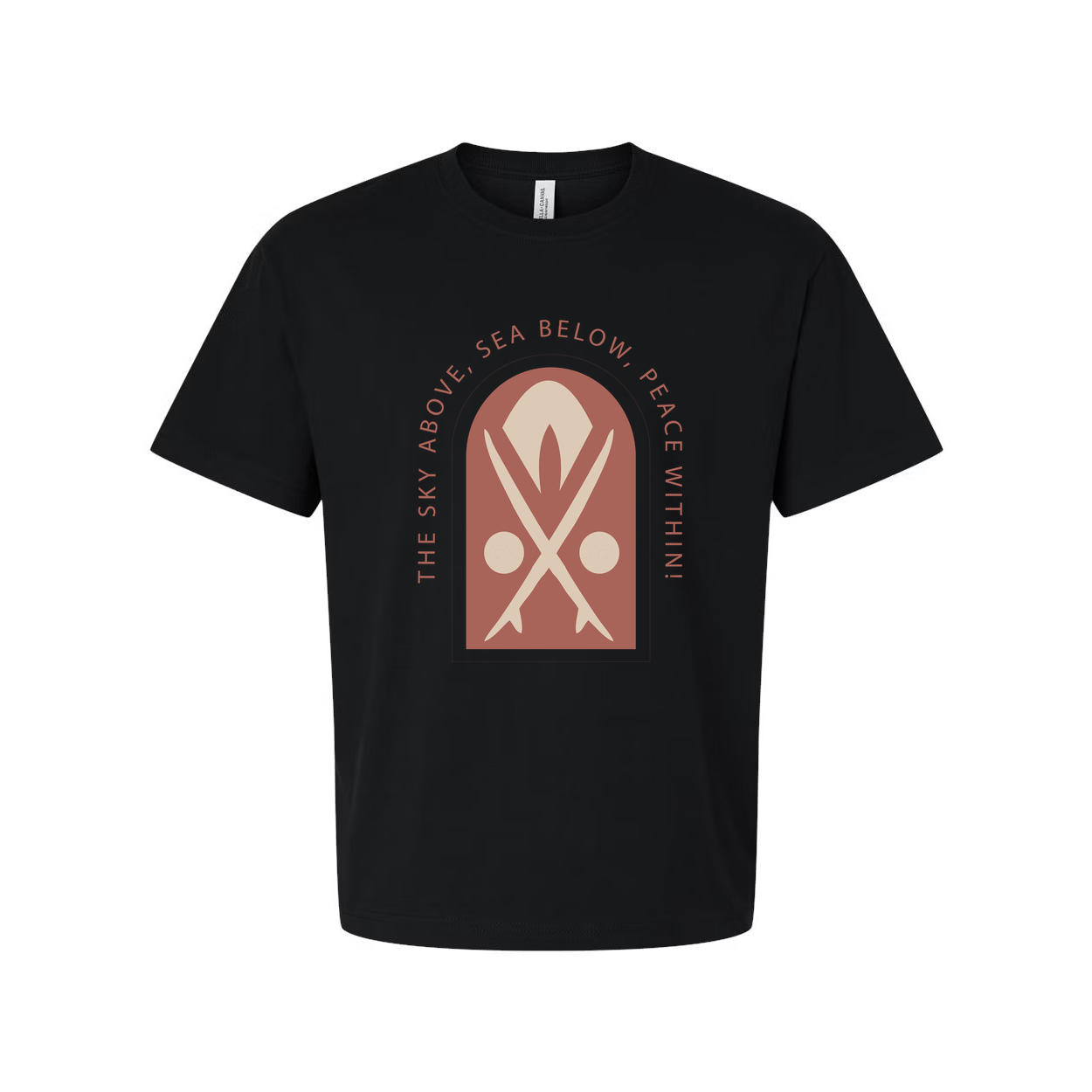 Unisex Surfing The Sky Above Sea Below Peace Within Graphic Tee For Beach Lovers Worldwide