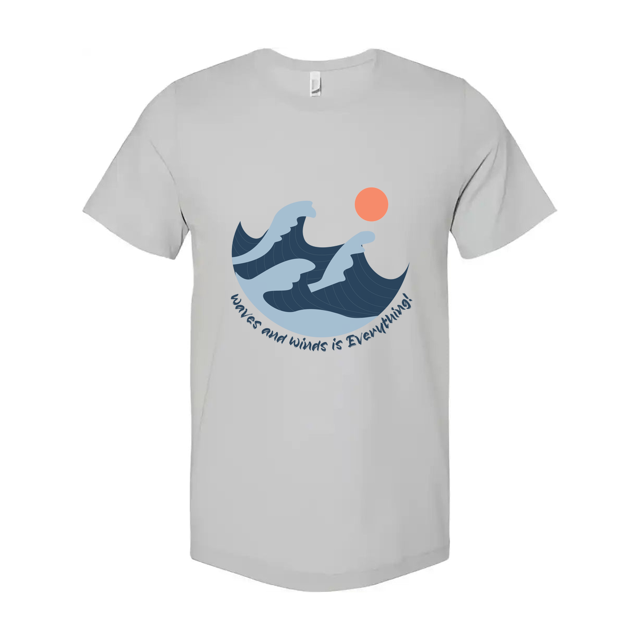 Unisex Surfing Waves and Sun Graphic Tee