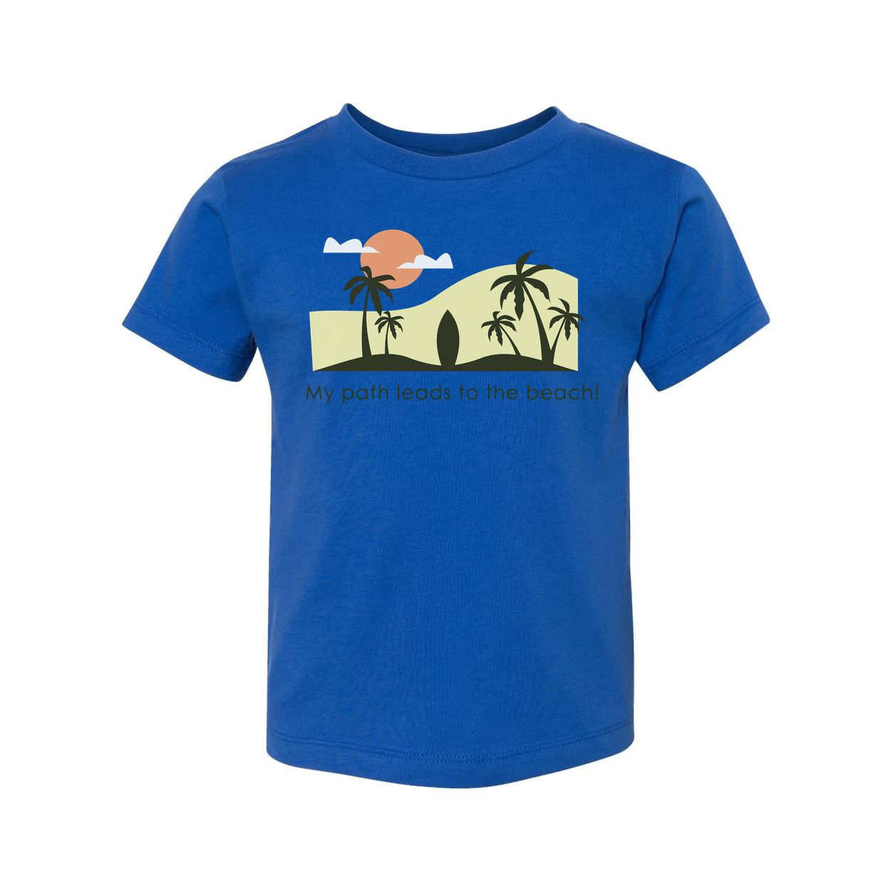 Unisex Beach Scene T Shirt With Palm Trees Sunset Graphic