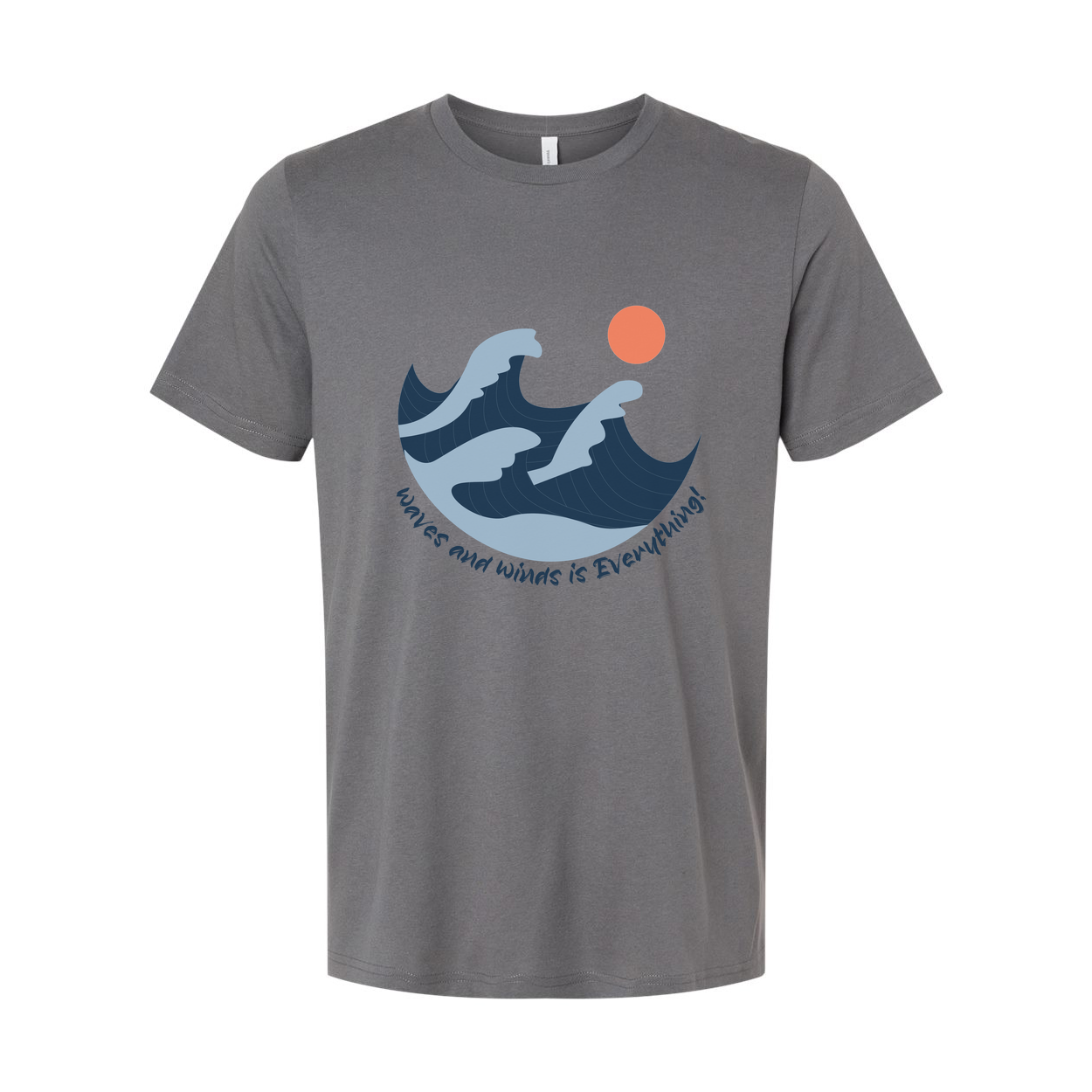 Unisex Surfing Waves and Sun Graphic Tee