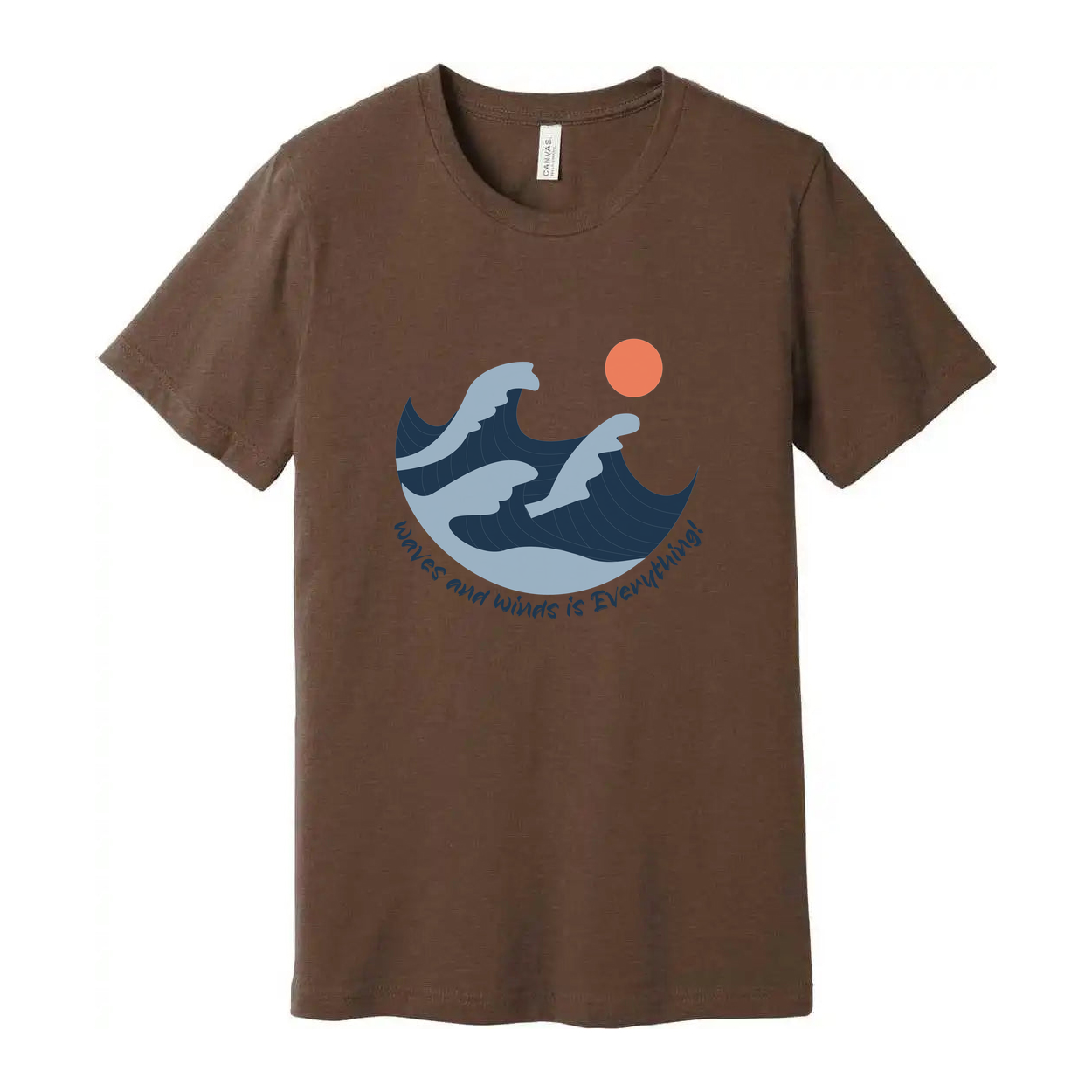 Unisex Surfing Waves and Sun Graphic Tee