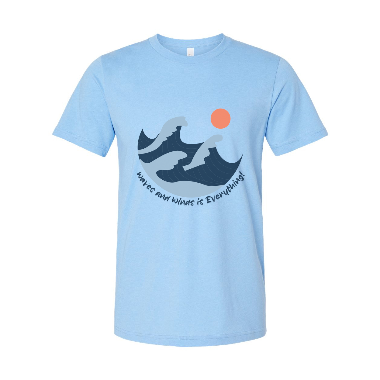 Unisex Surfing Waves and Sun Graphic Tee