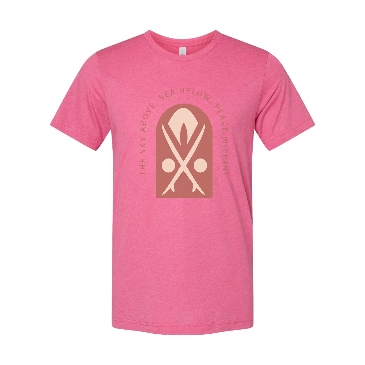 Unisex Surfing The Sky Above Sea Below Peace Within Graphic Tee For Beach Lovers Worldwide