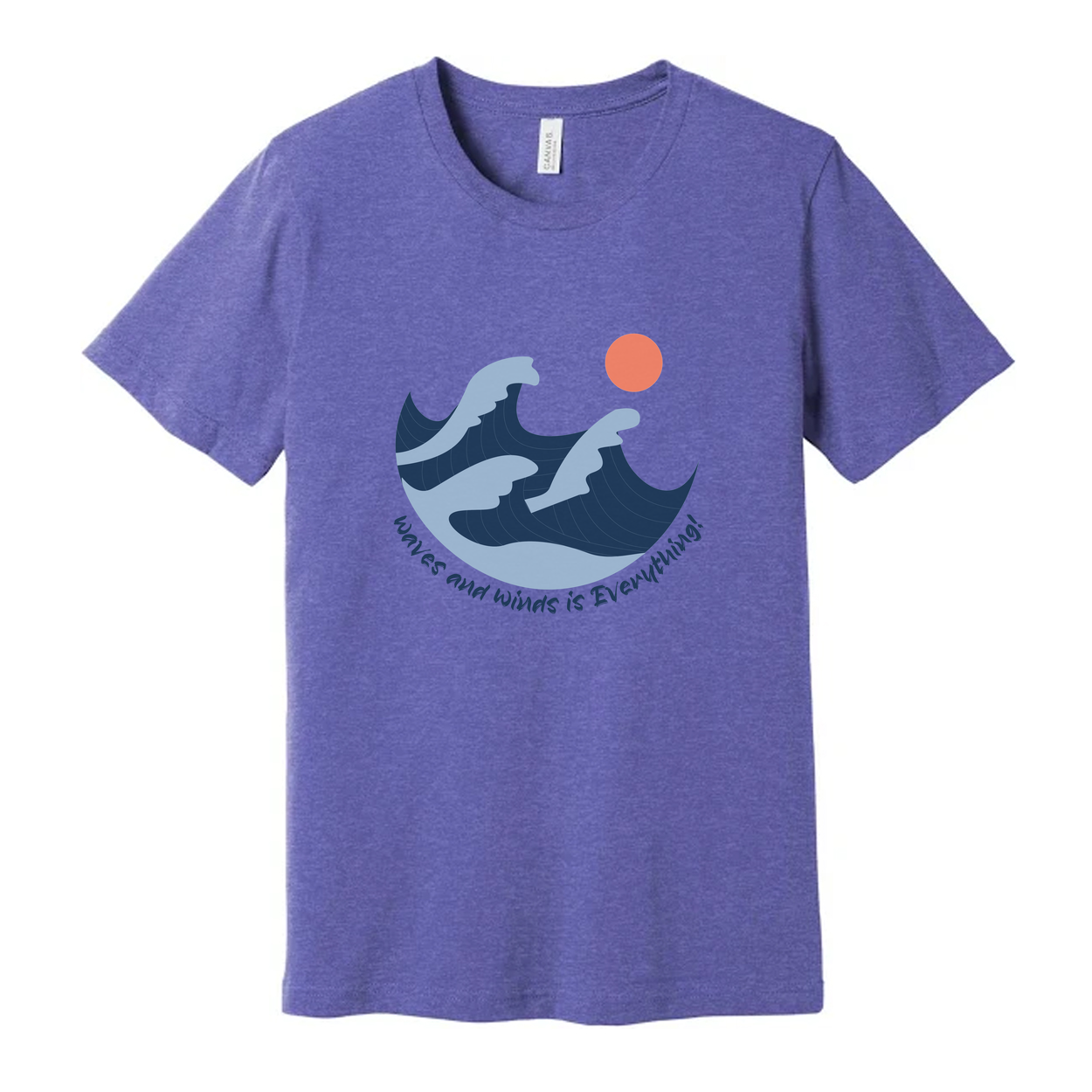 Unisex Surfing Waves and Sun Graphic Tee