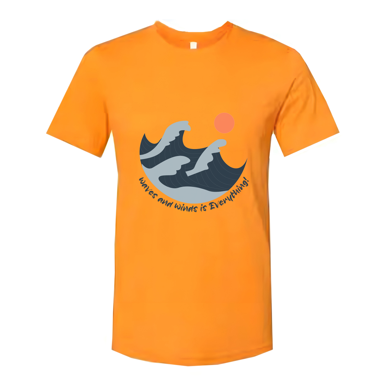 Unisex Surfing Waves and Sun Graphic Tee