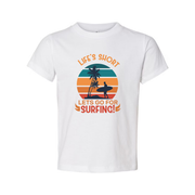 Surfing Theme Unisex T Shirt With Sunset Palm Tree Graphic Design For Beach Lovers