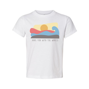 Unisex Surf Wave Graphic T Shirt With Pastel Sunset Have Fun With The Waves Motif