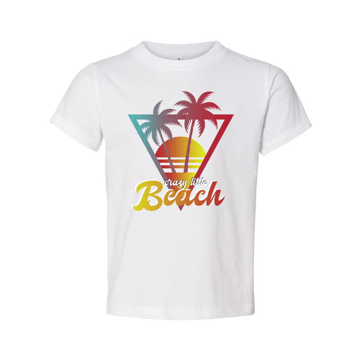Unisex Surfing Palm Tree Sunset Graphic T Shirt With Beach Scene Artwork In Vivid Colors