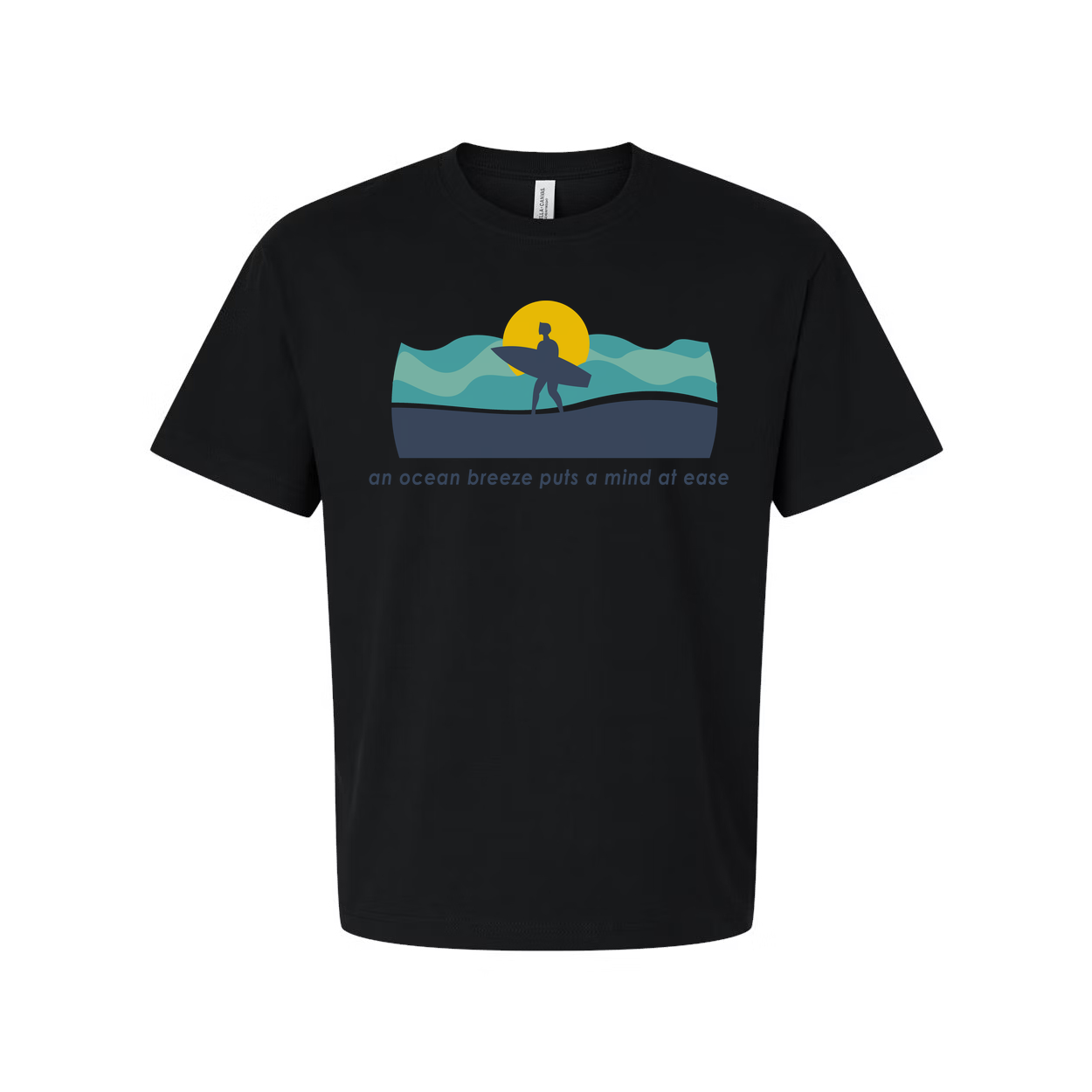 Surfer Graphic Unisex T Shirt With Ocean Waves And Sun Beach Vibes Casual Collection