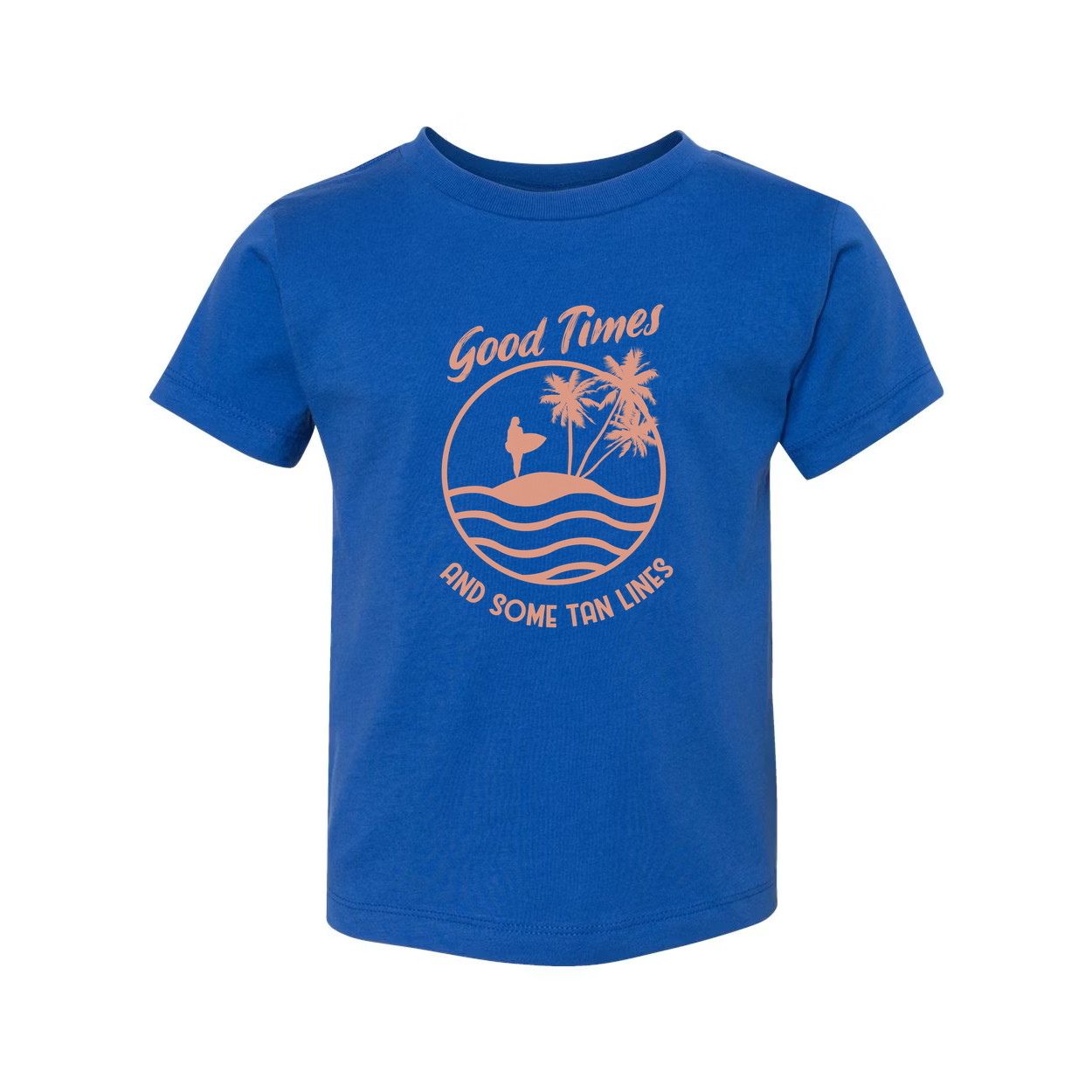 Surfing Themed Unisex Graphic Tee With Good Times And Some Tan Lines For Summer And Beyond