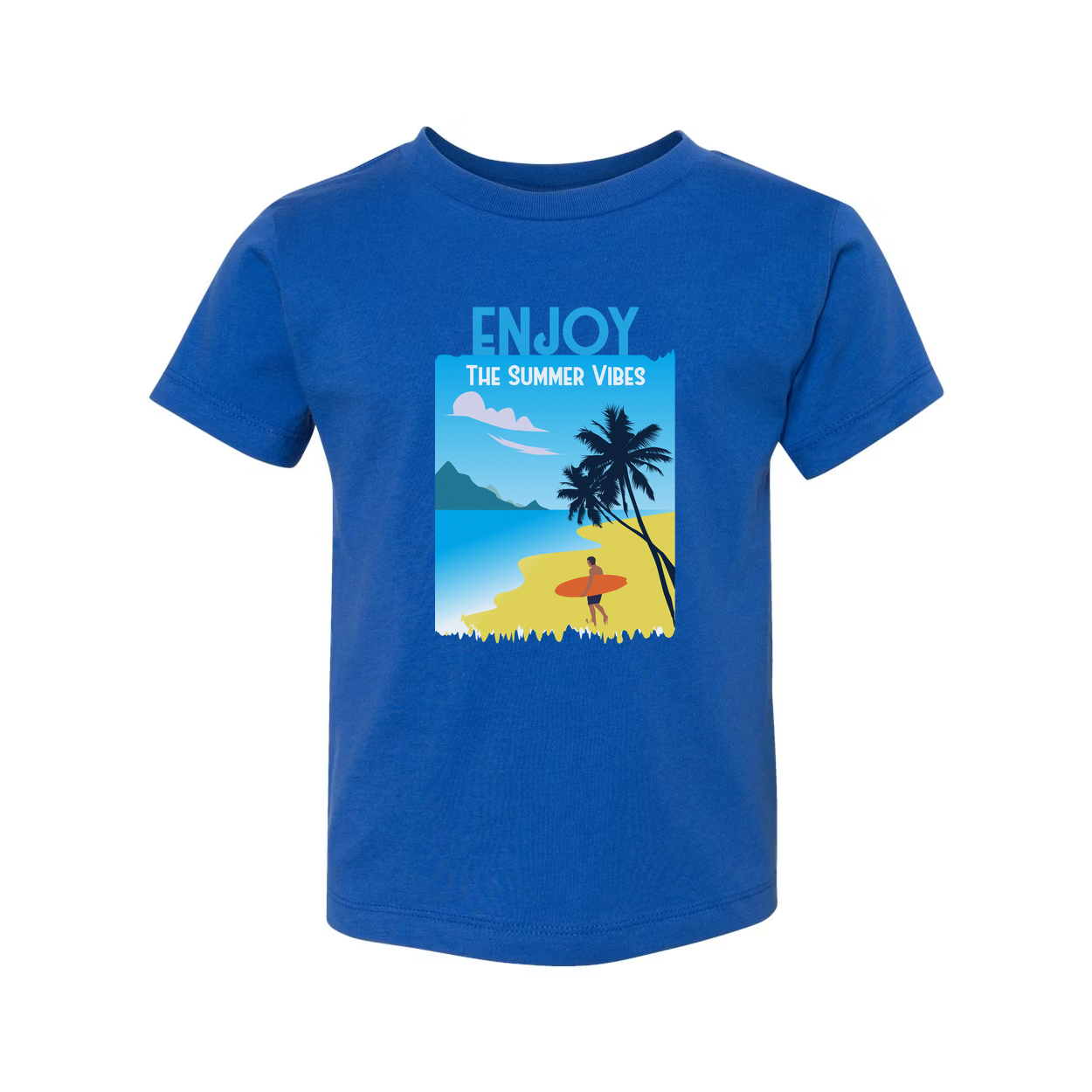 Unisex Surfing Graphic Tee With Beach Scene And Summer Vibes Artwork Design For Casual Wear