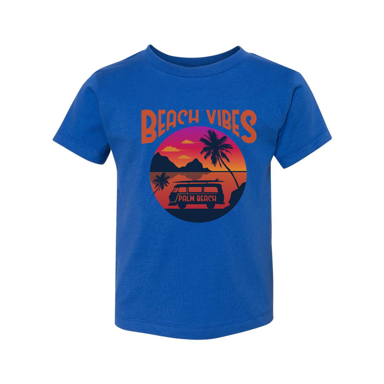 Beach Vibes Palm Beach Sunset Surfing Unisex Graphic Tee For Summer Beachwear And Casual Outdoor Wear