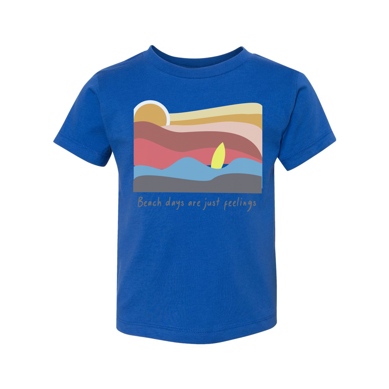 Surfing Themed Unisex Graphic Tee With Pastel Sunset Waves Artwork And Beach Vibes