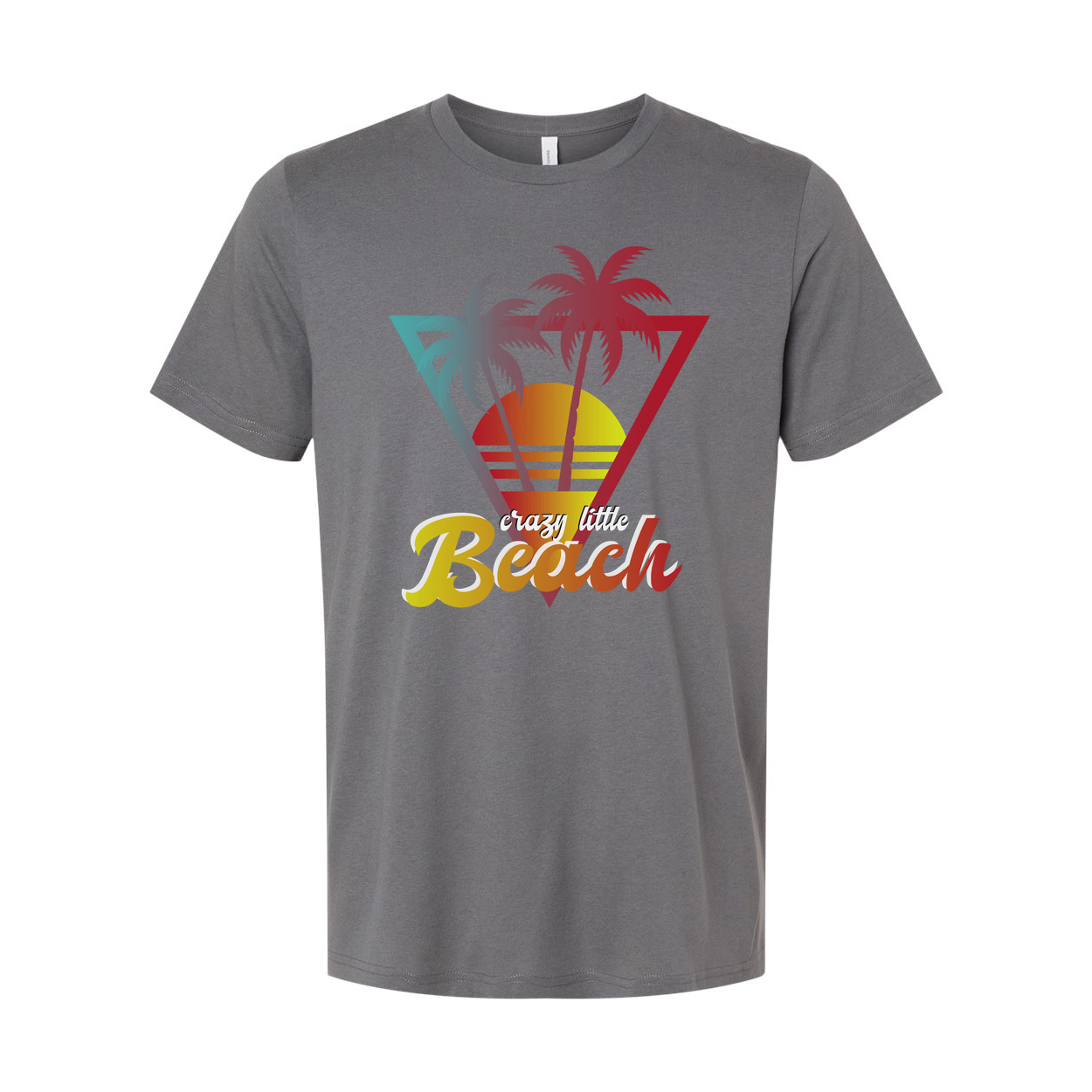 Unisex Surfing Palm Tree Sunset Graphic T Shirt With Beach Scene Artwork In Vivid Colors