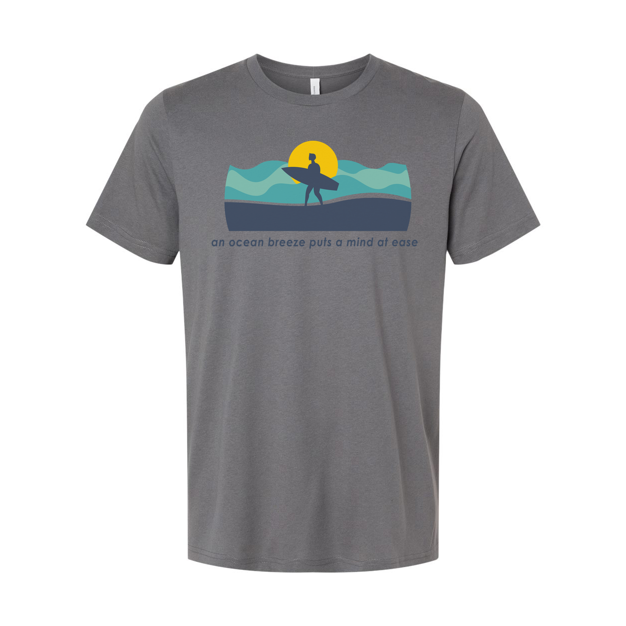 Surfer Graphic Unisex T Shirt With Ocean Waves And Sun Beach Vibes Casual Collection