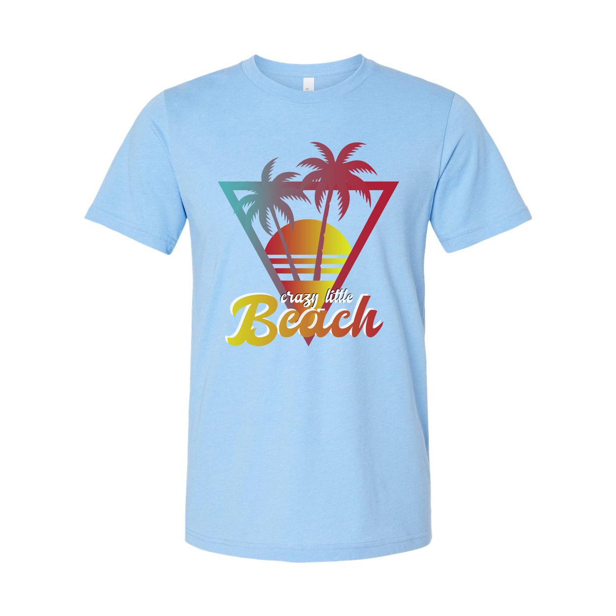 Unisex Surfing Palm Tree Sunset Graphic T Shirt With Beach Scene Artwork In Vivid Colors