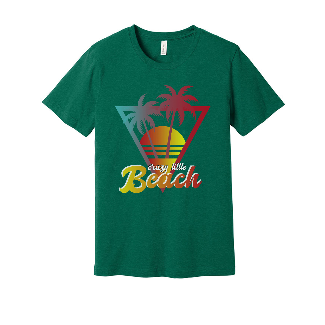 Unisex Surfing Palm Tree Sunset Graphic T Shirt With Beach Scene Artwork In Vivid Colors