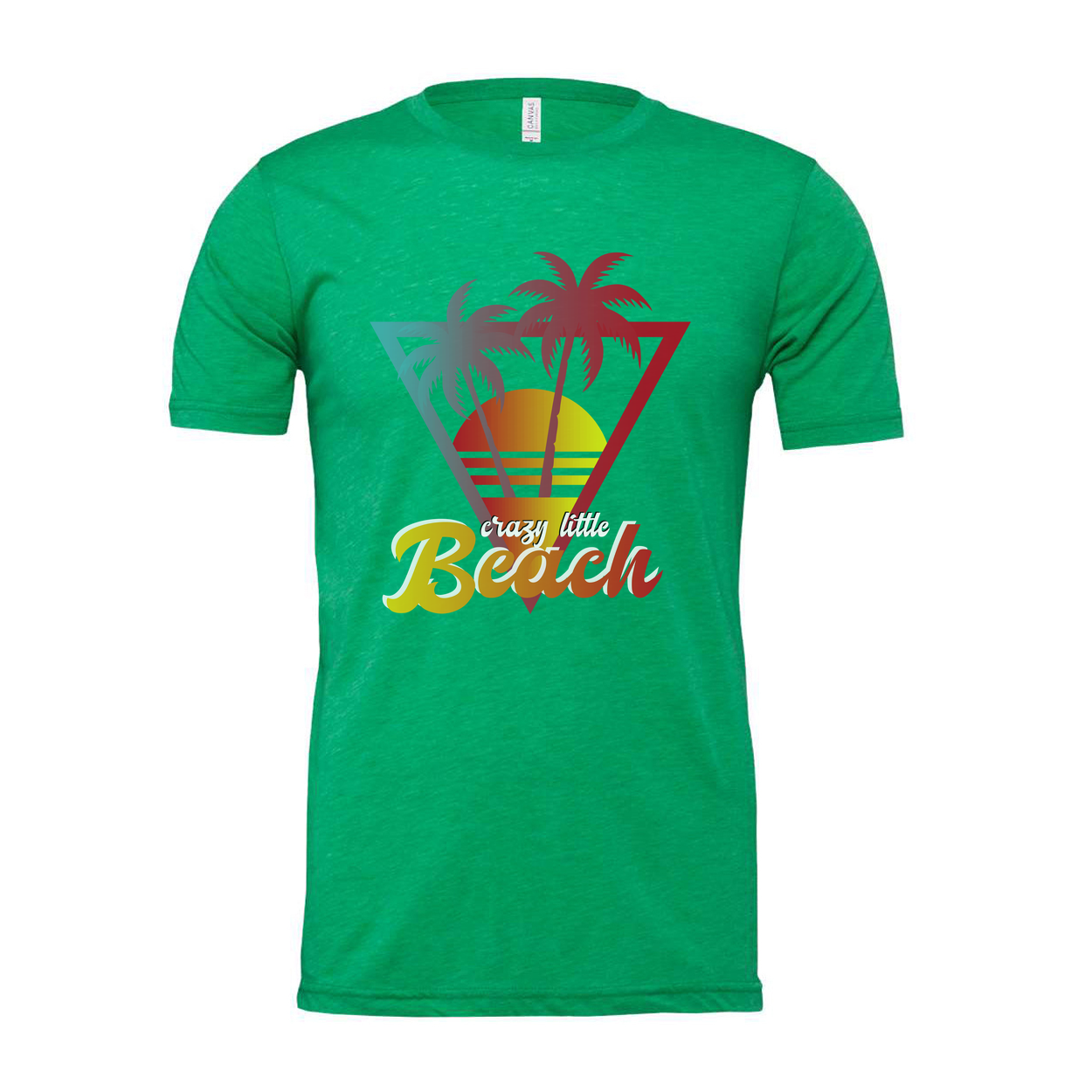 Unisex Surfing Palm Tree Sunset Graphic T Shirt With Beach Scene Artwork In Vivid Colors