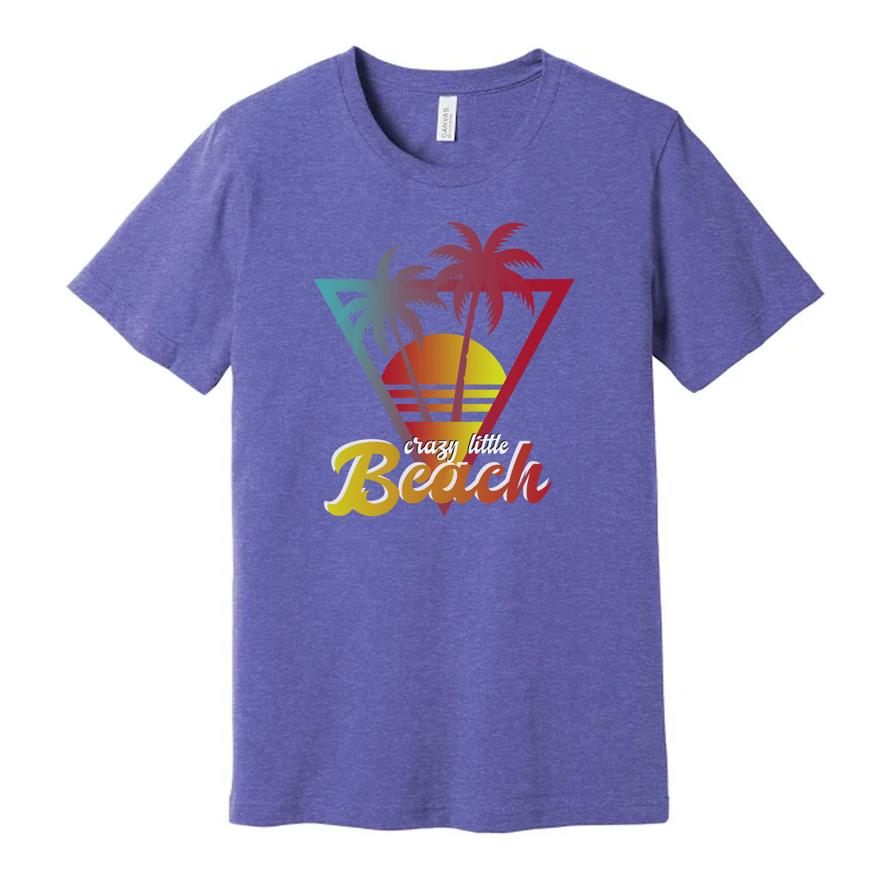 Unisex Surfing Palm Tree Sunset Graphic T Shirt With Beach Scene Artwork In Vivid Colors