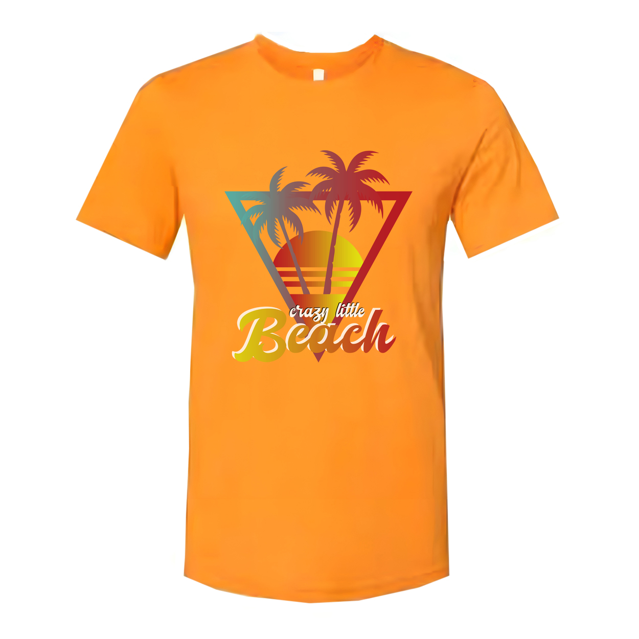 Unisex Surfing Palm Tree Sunset Graphic T Shirt With Beach Scene Artwork In Vivid Colors