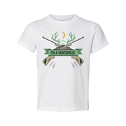 Unisex Hunting T Shirt With Antler Emblem And Crossed Rifles Graphic Design For Outdoor Enthusiasts