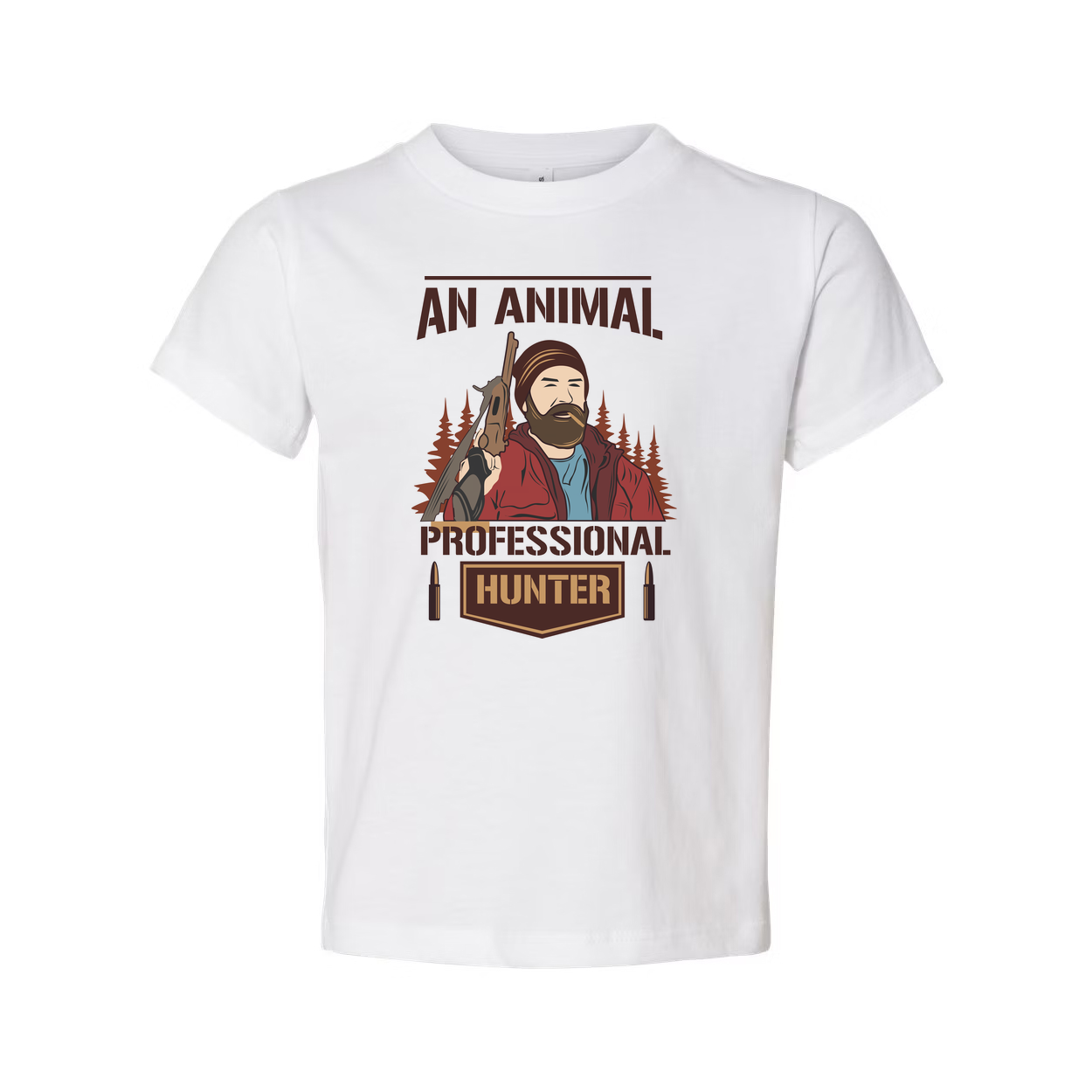An Animal Professional Hunter Graphic T Shirt For Outdoor Enthusiasts And Hunting Fans
