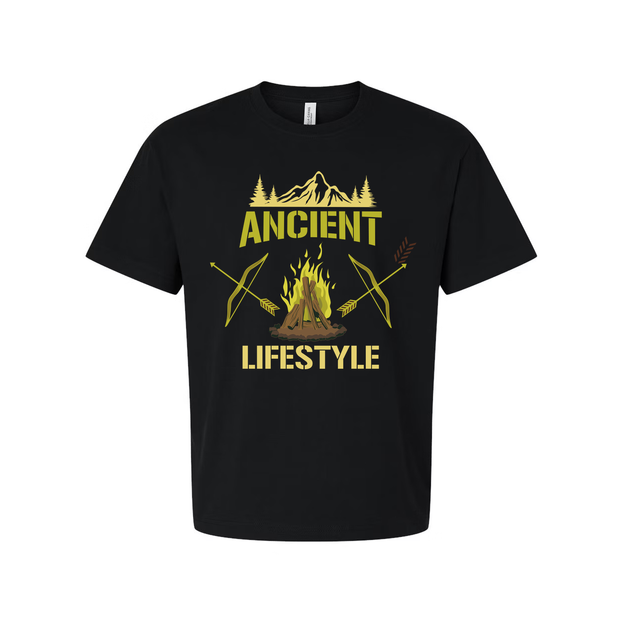 Ancient Lifestyle Campfire Arrows Graphic T Shirt For Hunters Unisex Outdoor Adventure Style