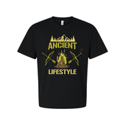 Ancient Lifestyle Campfire Arrows Graphic T Shirt For Hunters Unisex Outdoor Adventure Style