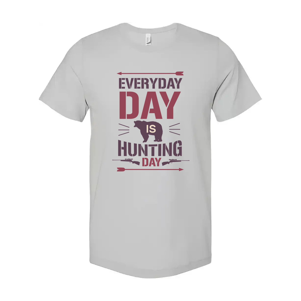Everyday Day Is Hunting Day Bear Graphic Unisex Hunting T Shirt For Outdoors Enthusiasts